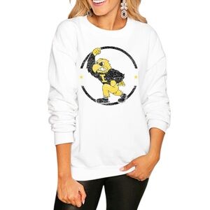 Gameday Couture NWT Iowa Hawkeyes Oversized Crewneck Sweatshirt Herky Large